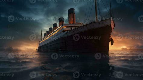 Sinking of the RMS Titanic. 25938148 Stock Photo at Vecteezy