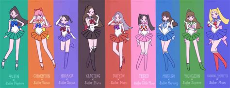 Kep1er members as Sailor Moon characters by @oseruhikaru on Twitter 💙 ...