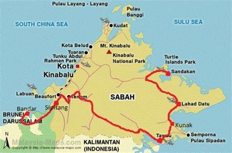 Map Of Sabah - Nehru Memorial