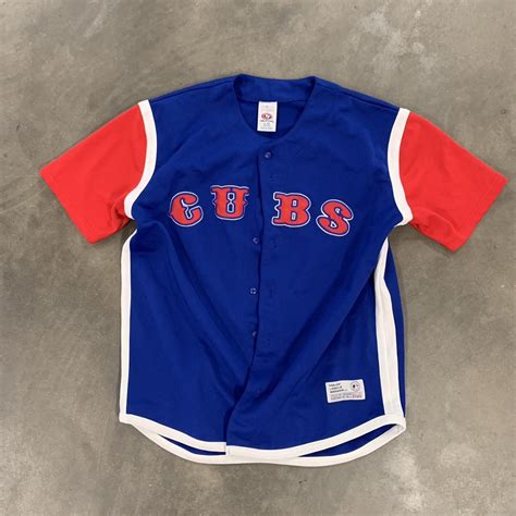 Vintage Chicago cubs baseball jersey 1990s Chicago... - Depop