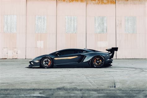 Black Lamborghini Aventador On Custom Wheels: Italian Engineering ...