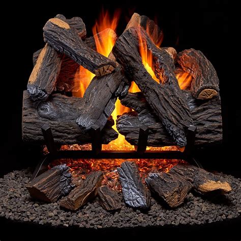 Duluth Forge Vented Natural Gas Fireplace Log Set - 18 in., 45,000 BTU ...