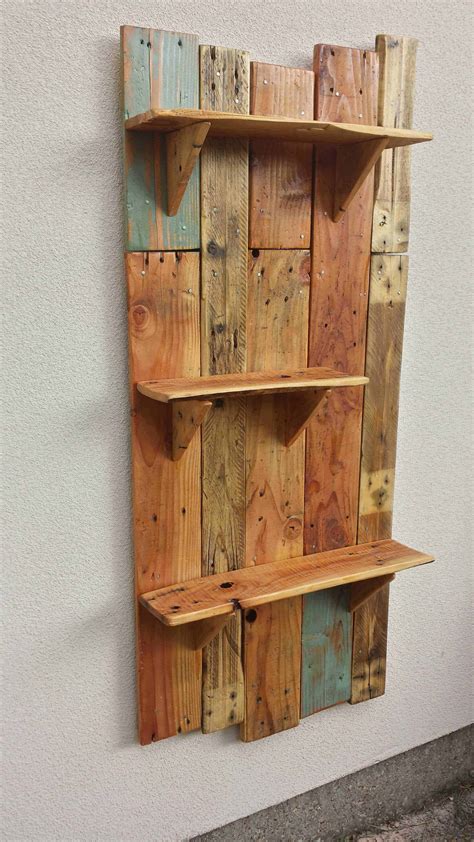 Rustic Pallet Hanging Shelves For The Garden • 1001 Pallets