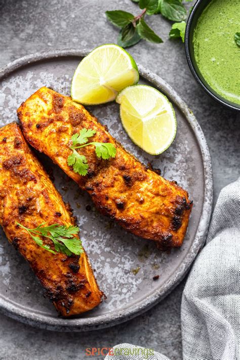 Tandoori Salmon - Easy Air Fryer & Oven Recipe - Spice Cravings