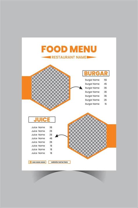 Menu design template 42677685 Vector Art at Vecteezy