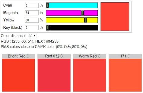 CMYK to PMS - Find spot colors close to CMYK color