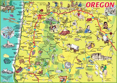 Printable Oregon Map With Cities - Printable Calendars AT A GLANCE