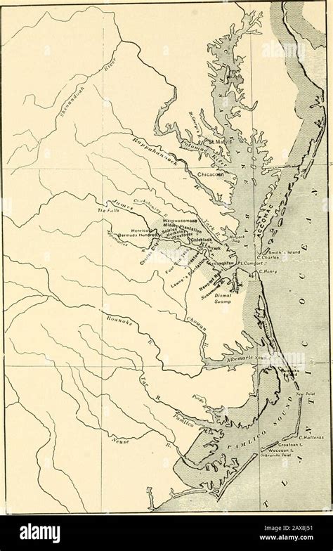 Jamestown settlement map hi-res stock photography and images - Alamy