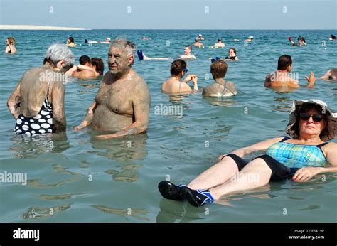 People floating in the Dead Sea, Israel Stock Photo - Alamy