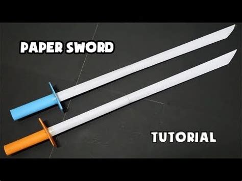 How to make a paper sword part 9 easy origami tutorial diy ninja sword ...