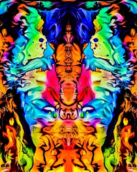 Psychedelic Artwork Trippy Art Modern Dark Stock Illustration ...