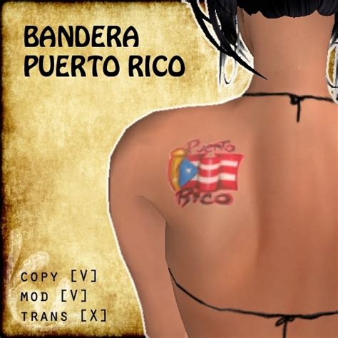 Second Life Marketplace - Puerto Rico Flag tattoo