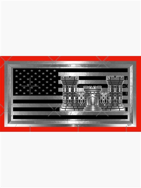 "Army Engineer Castle with USA FLAG" Poster for Sale by SoldierAlways ...