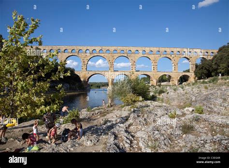 The Pont du Gard near Nimes Stock Photo - Alamy