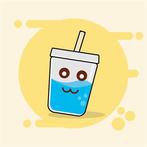 Juice Cup Plastic Vector Cartoon 11643190 Vector Art at Vecteezy