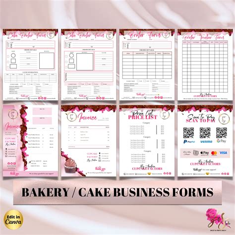 EDITABLE Modern Business Form Templates, Order Tracker Form, Printable ...