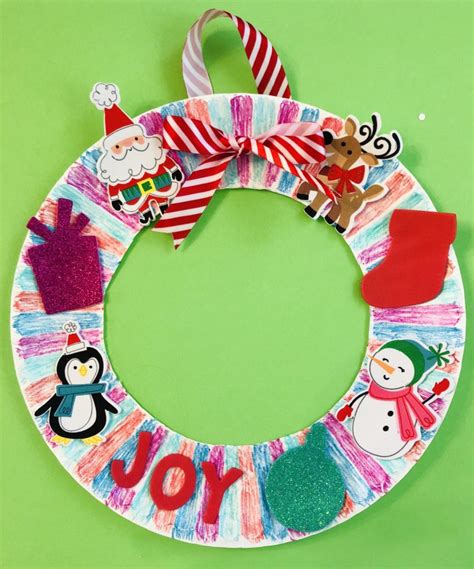 Paper Plate Christmas Wreath Craft - Glitter On A Dime