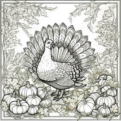 ThanksGiving Coloring Pages 26645328 Stock Photo at Vecteezy