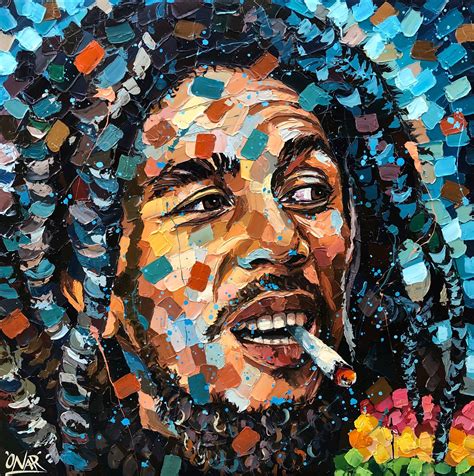 bob marley art, bob marley painting, bob marley artwork