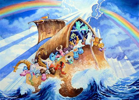 Noahs Ark Painting by Hanne Lore Koehler