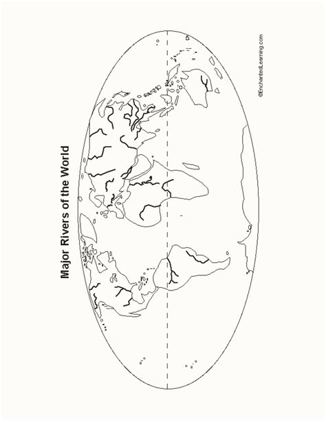 Outline Map: Major Rivers of the World - Enchanted Learning