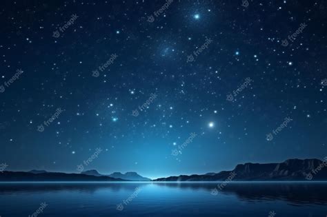 Premium Photo | Night sky with stars and sea elements of this image ...