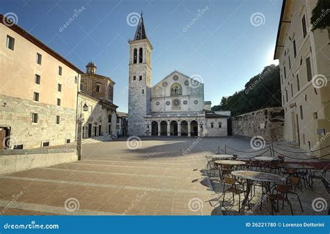 Spoleto cathedral stock photo. Image of simmetrical, blue - 26221780