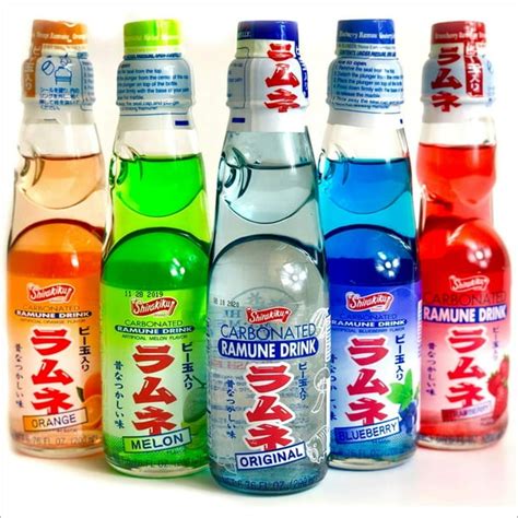 Ramune Japanese Soda Variety Pack - Shirakiku Multiple Flavors ...