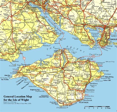 List Of Places On The Isle Of Wight - Wikipedia within Printable Map Of ...