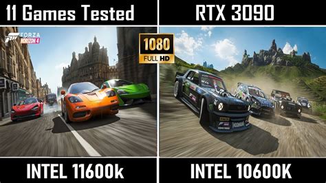 Intel i5 11600k vs 10600k Gaming Benchmark Comparison RTX 3090 - YouTube