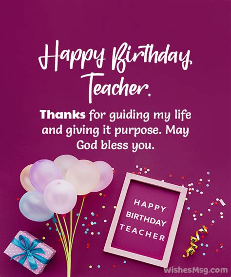 Happy Birthday Wishes for Teacher - Best Quotations,Wishes, Greetings ...