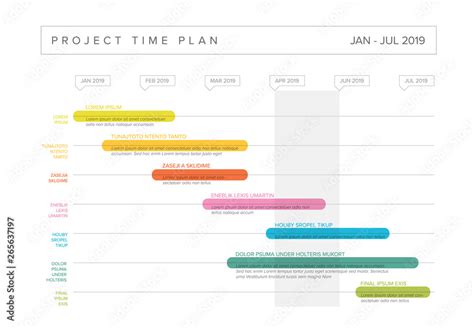 Gantt project production timeline graph Stock Vector | Adobe Stock