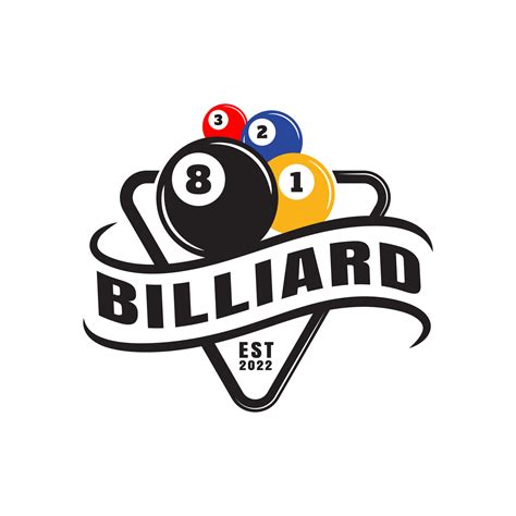 Billiards Championship Sports badge design logo and simple text ...