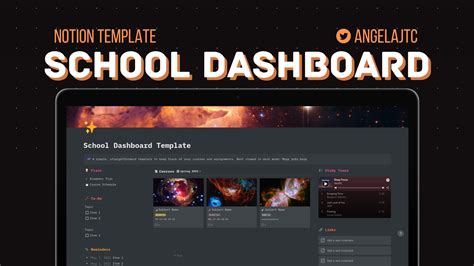 Notion school dashboard template | Angela's Blog