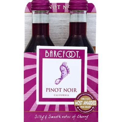 Barefoot - Barefoot Pinot Noir Wine Bottle 4 Pack (187 milliliters ...