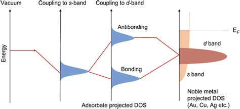 The d‐band model. Schematic depiction of the d‐band model for noble ...