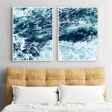 Blue Ocean Wall Art Set of 2 Printables Ocean Print Ocean - Etsy