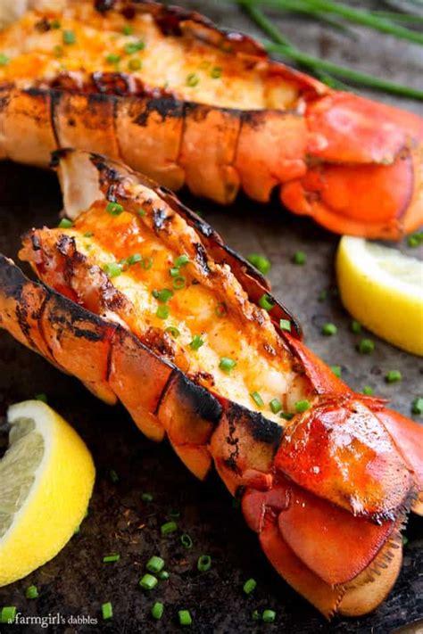 Grilled Lobster Tails with Sriracha Butter - Fifteen Spatulas