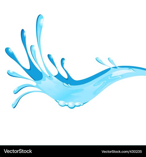 Water splash Royalty Free Vector Image - VectorStock