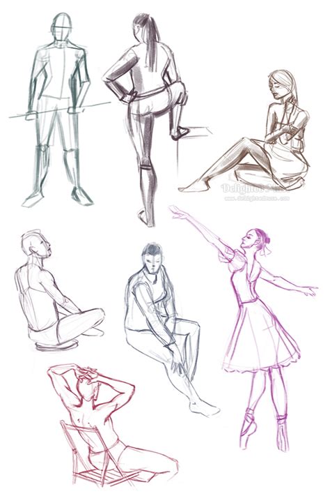 Gesture Drawing Practice in Photoshop – Delighted Muse