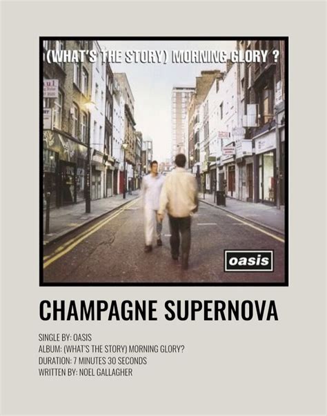 CHAMPAGNE SUPERNOVA - OASIS | Oasis album, Song lyric posters ...