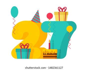 27th Birthday Images, Stock Photos & Vectors | Shutterstock