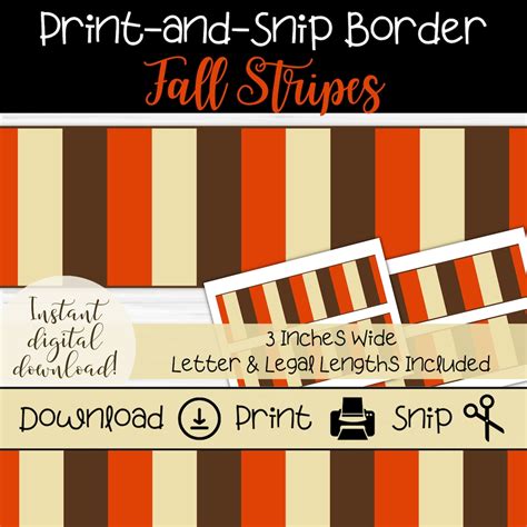 Fall Bulletin Board Border for Teachers Printable Autumn Border Fall ...