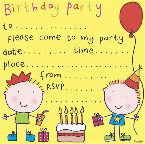 Printable Birthday Party Invitations