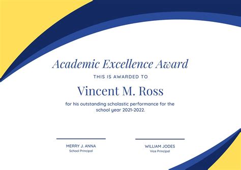 Academic Award Template, Web with 96 award templates to choose from ...