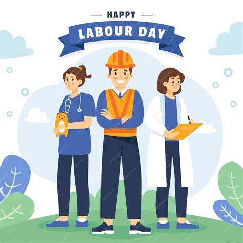 Premium Vector | Flat illustration for labour day celebration