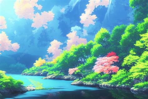 Download Enjoy The Beauty Of The Anime-inspired Landscape Wallpaper ...