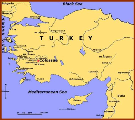 Map Of Colossae Laodicea And Hierapolis - Crabtree Valley Mall Map