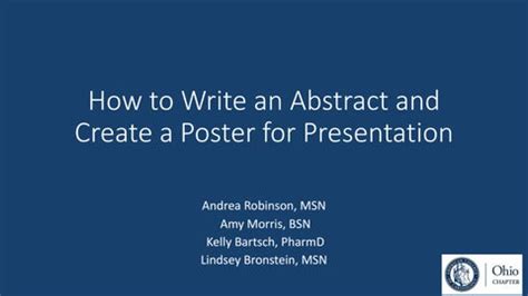 How to Write an Abstract & Create a Poster for Presentation by ACC ...