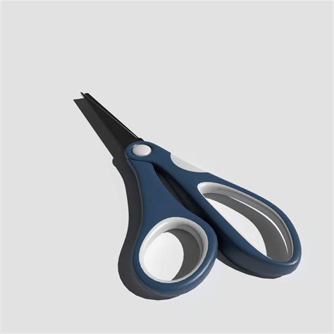 Blue Scissors - 3D Model by kambur